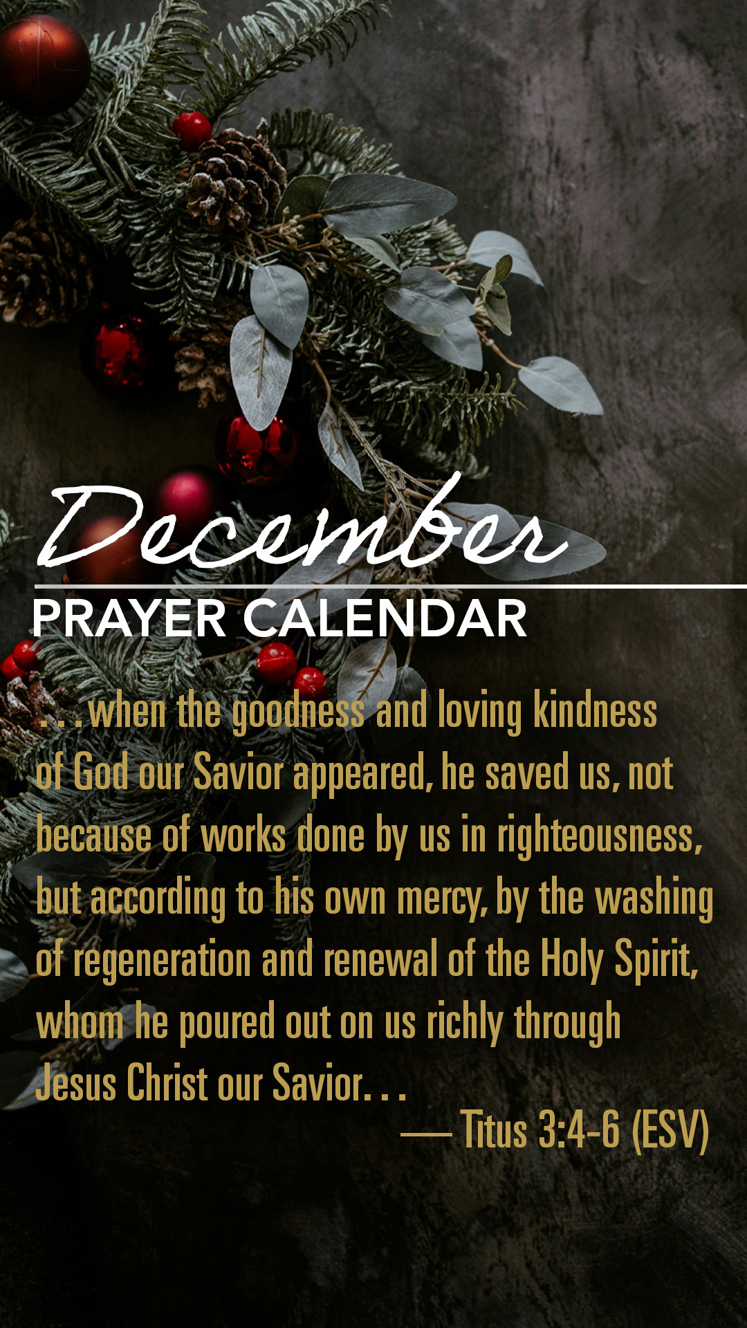 December 2023 Prayer and Praise Calendar | Nurses Christian Fellowship